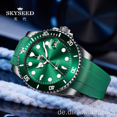 SKYSEED grüne Wassergeisteruhr männliche mechanische Uhr